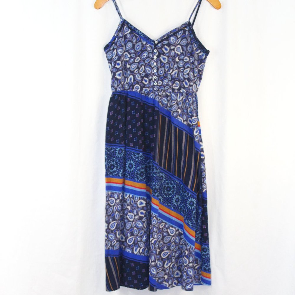 Aerie Blue Strappy Cotton Blend Sundress NWT